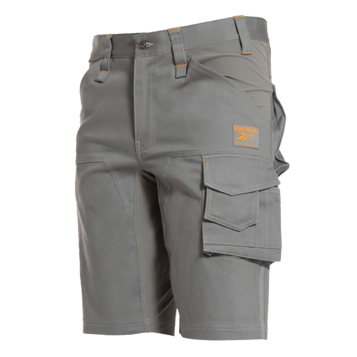 Grey Reebok workwear shorts front view