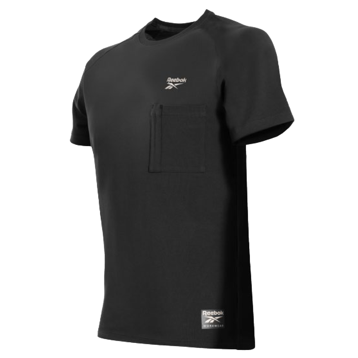 Black Reebok workwear lockup logo t-shirt